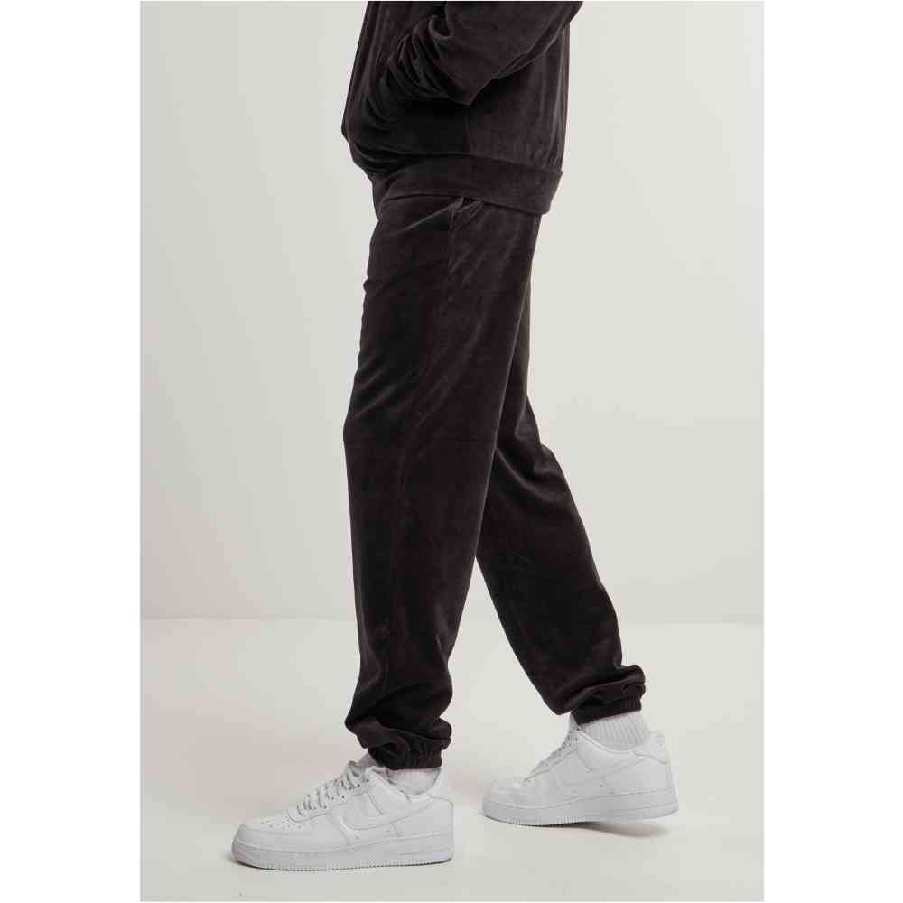 Urban Classics - Velvet Track pants - Black